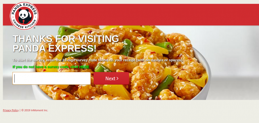 Panda Express survey