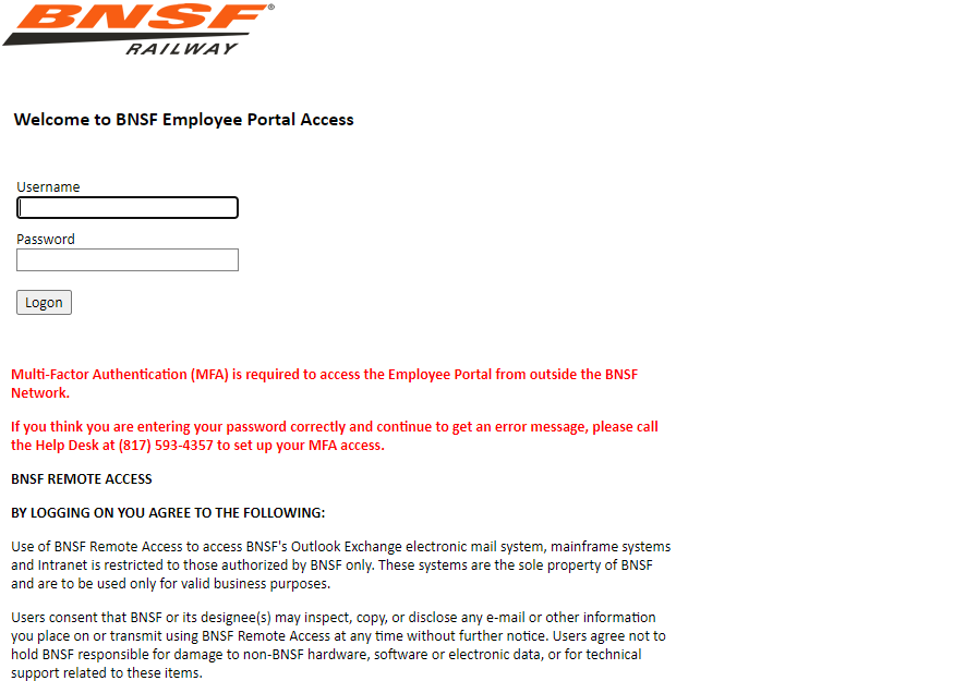 BNSF employee portal login guide