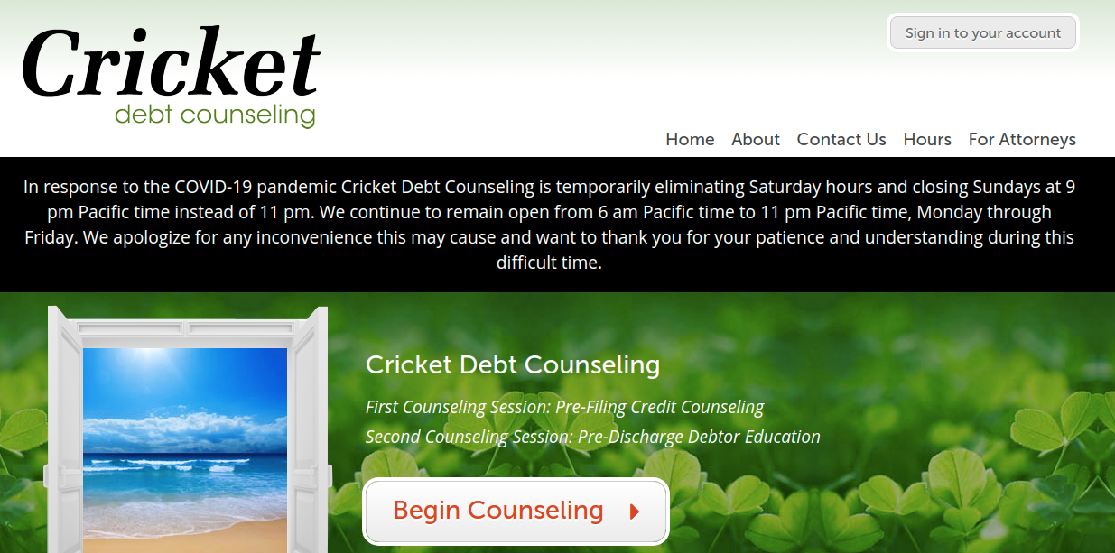 Cricket Debt Counseling Logo