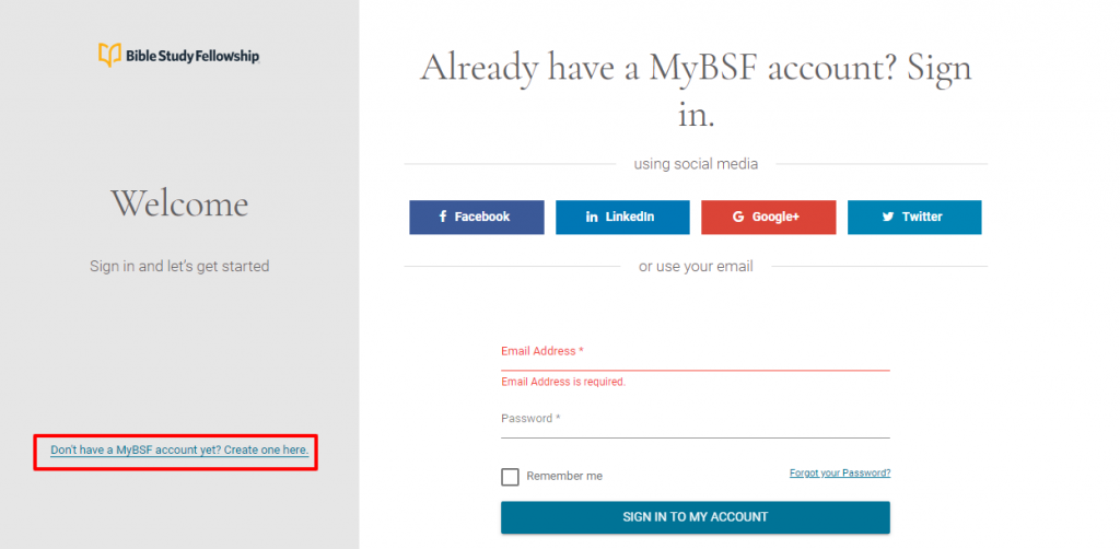 Login Guide for MyBSF Account