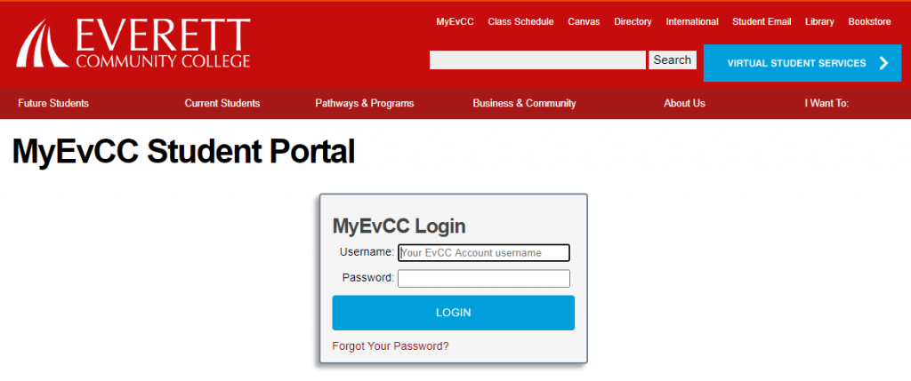 Myevcc login