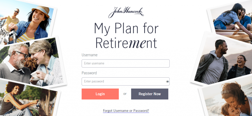 Procedure to Login into the John Hancock Retirement Portal