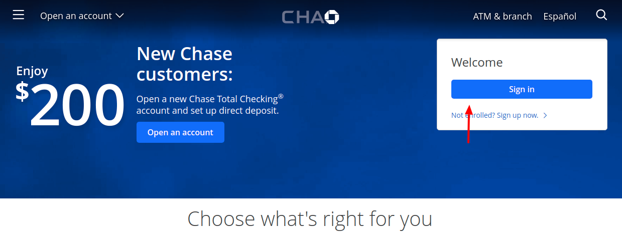 chase slate login