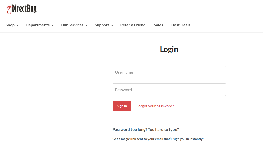 DirectBuy Login