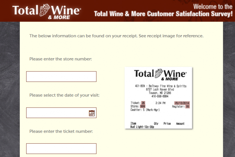 total wine survey
