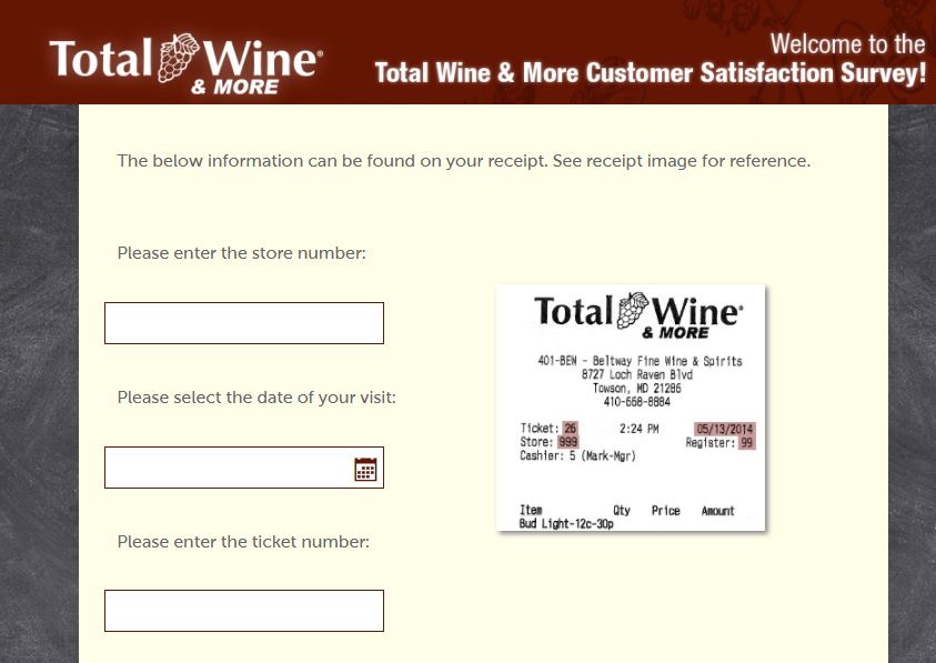 total wine survey