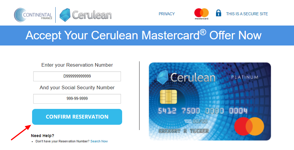 Cerulean Mastercard Apply