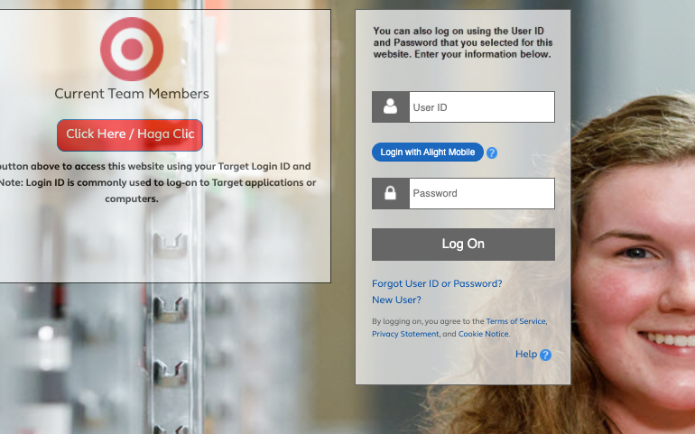 target pay and benefits login