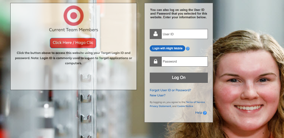target pay and benefits login