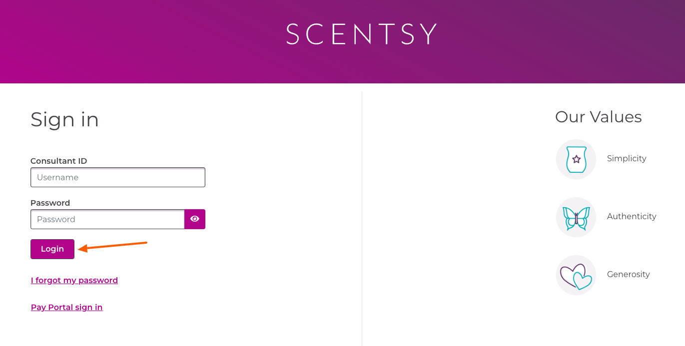 scentsy workstation login