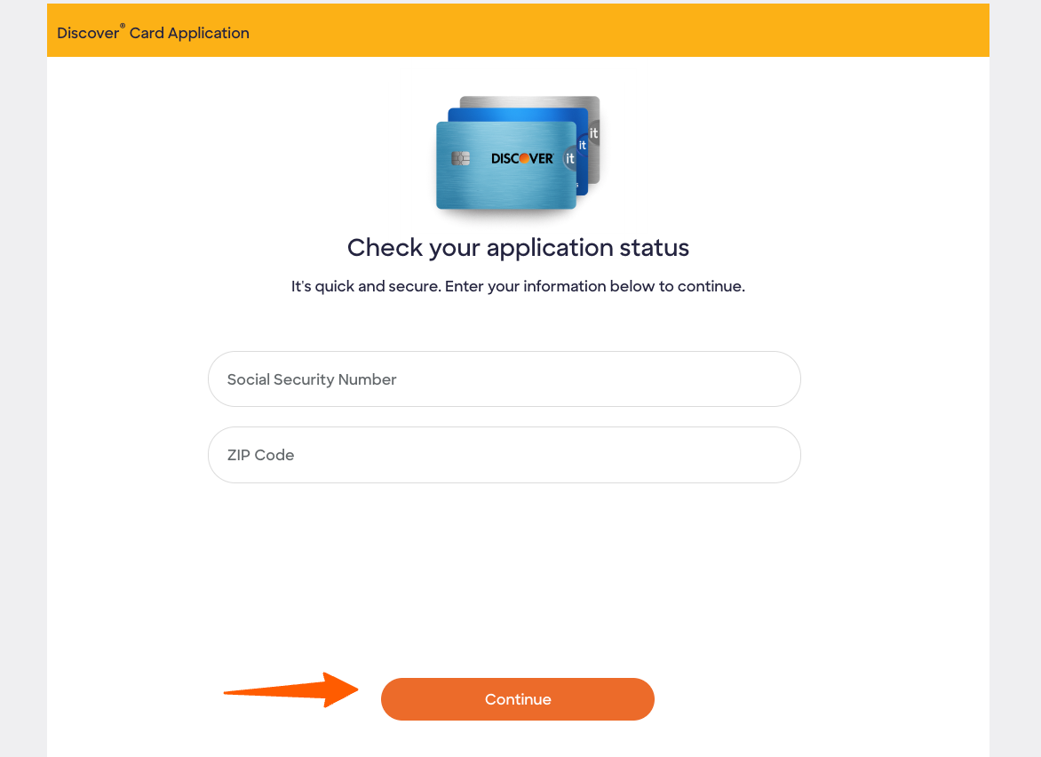 Discover Card Application Status check